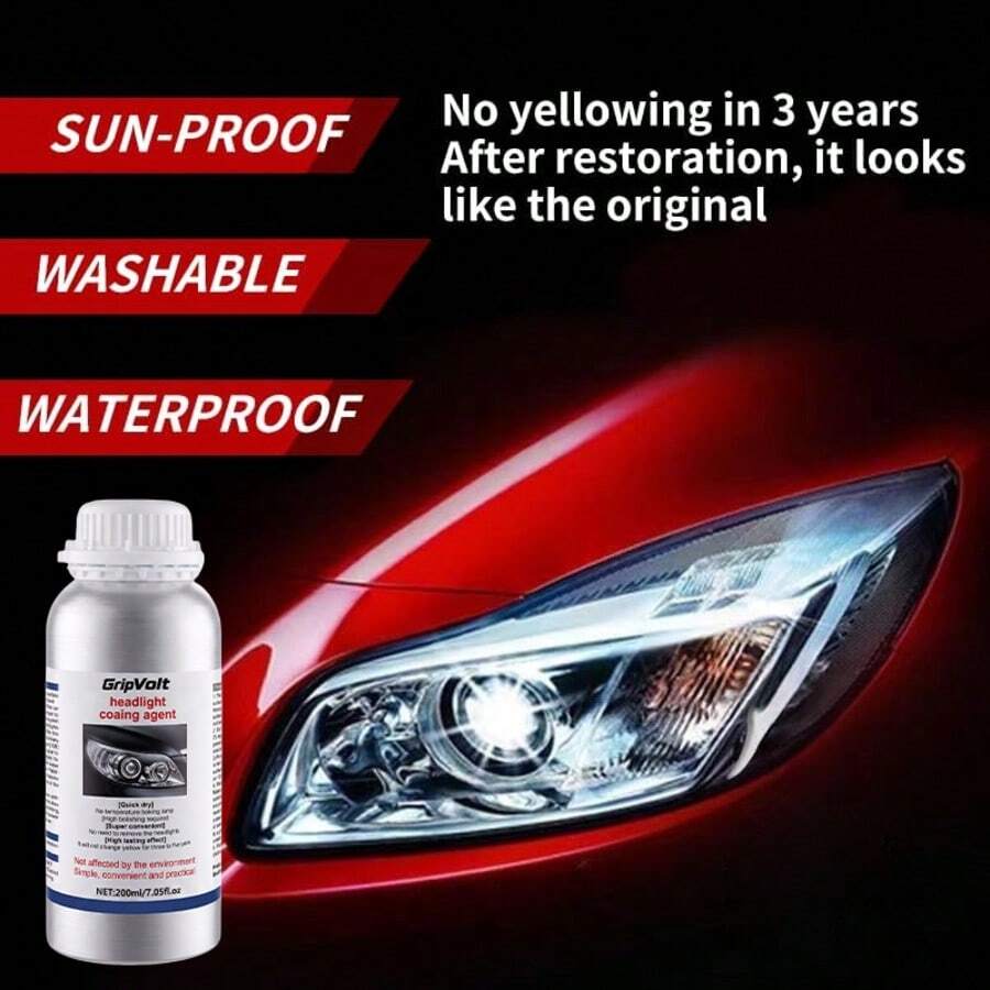 2-In-1 Car Headlight Cleaner & Coating, DIY Polish To Quickly Remove Yellowing & Oxidation, Improve Night Visibility, Suitable For Sedan, Truck, SUV Headlight Lens Restoration - 2in1 - View 1