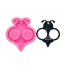 Bee Shape Silicone Mold, 3D Honeybee Candy Chocolate Mold For Baking, Soap Making, Garden Party Favors - Pink - View 7