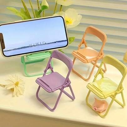 1 chiếc giá đỡ điện thoại hình ghế để bàn - Giá đỡ điện thoại mini cho bàn làm việc - Giá đỡ điện thoại để bàn hình ghế gấp hoạt hình dễ thương - Quà tặng Halloween, Lễ Tạ ơn, Giáng sinh, Năm mới, Đồ dùng nghệ thuật