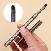 1 cọ vẽ móng gel màu đen kiểu Gothic Gun, dùng cho móng tay acrylic, gel UV, nối móng hình oval. - màu đen - Xem 1