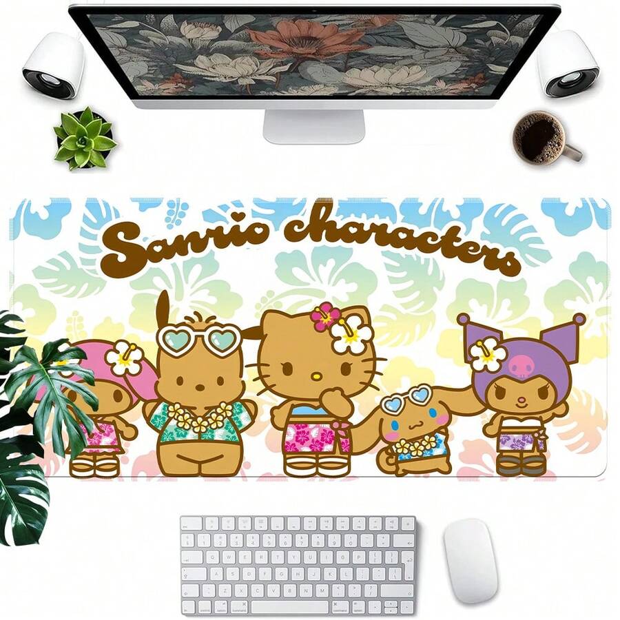 SANRIO 1 tấm lót đế cao su chống trượt hình "Mèo Đen" - Có thể giặt, trang trí bàn làm việc. Thích hợp cho văn phòng, trường học và trang trí nhà cửa; có thể dùng làm tấm lót bàn. Một món quà lý tưởng cho người hâm mộ và bạn bè - Một phụ kiện bàn làm việc dễ thương. - Nhiều màu 9 - Xem 1