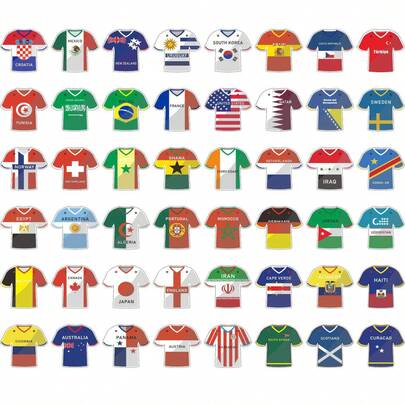 1 Bộ gồm: Biểu ngữ giấy hình áo bóng đá năm 2026, Dây cờ giấy hình đội tuyển bóng đá quốc gia 48 nước, Trang trí phông nền ngày thi đấu thể thao, Đồ dùng trang trí tiệc sinh nhật chủ đề bóng đá, Trang trí treo tường câu lạc bộ người hâm mộ cho các sự kiện thể thao giải đấu dành cho nam và nữ.