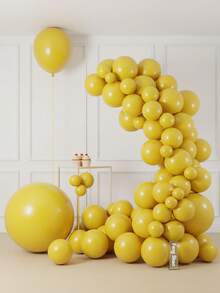 Mustard Yellow Balloons - 18 Inch, 12 Inch, 10 Inch, 5 Inch Vintage Mustard Yellow Autumn Balloon Garland Arch Set For Birthday, Wedding, Engagement, Baby Shower, Gender Reveal, Spring Bee Sunflower Cute Party Decorations - Mustard Yellow - View 2