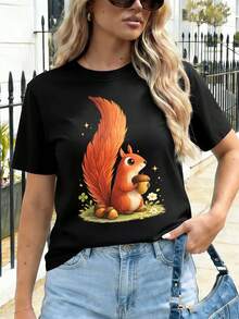 Dam-T-shirts - Svart - Visa 1