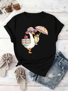 Women T-Shirts - Black - View 2