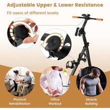 Pedal Exerciser Bike For Seniors, Hand Arm Leg Knee Physical Therapy Exercise Bike With Monitor, Indoor Adjustable Fitness Equipment For Rehabilitation Recovery - 黑色+橙色 - 查看 5