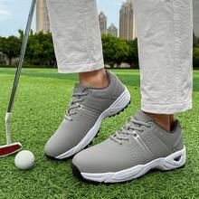 Zapatos de golf para exteriores antideslizantes sobre hierba, unisex, cómodos, ligeros y duraderos, con tracción para todo tipo de clima, aptos para varios deportes - Gris - Ver 4