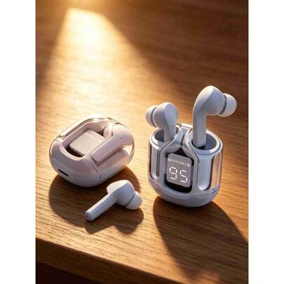 Brand New Original TWS Wireless Earphones, Transparent Bluetooth In Ear Earphones, ENC Noise Cancelling Sports Earphones, LED Battery Digital Display, Stereo Earbuds, Suitable For Smartphones, Are The Best Choice For Christmas And Other Holiday Gifts.