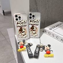 This Disney Mickey Mouse Pattern Lanyard Phone Case Features A Strong Magnetic Closure And Full Coverage Of Acrylic And TPU Material. It's Shockproof, Lightweight, And Suitable For IPhone17/16/11/13/15/15 Plus/15 Pro/15 Pro Max/12/14 Pro Max/11 Pro Max/12 Pro/12 Pro Max/13. It's A Popular Birthday Gift, Business Gift, Durable, Stain-Resistant, And Fingerprint-Resistant New Phone Case For Men And Women. It Also Includes A Mickey Mouse Phone Case And Mickey Mouse Doll Bracelet. Compatible With SamsungGalaxy S20, S21, S22, S23, And S24 Series. It's The Perfect Gift For Friends And Family. This Stylish Phone Case Is Fun, Lightweight, And Durable. IPhone17 Pro Max Phone Case, Minnie Phone Case. - 藍色 - 查看 8