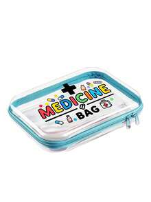 New Medical Pattern Transparent Hard Zipper Protective Box, Medical Bag, Toiletry Bag, PVC Travel Storage Bag With Zipper - Lightweight Fade-Resistant Makeup Toiletry Bag, Hard Plastic Zipper Bag, Transparent Zipper Bag,Bedroom Room Decor,Back To School - Multicolor - View 13