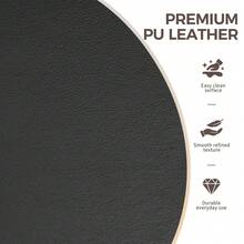 Beaully PU Leather Criss Cross Chair Legged With 5 Wheels, Armless Office Desk Chair With Adjustable Back And Height For Home Office - Đen - Xem 7