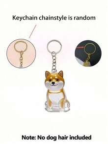 1个宠物品种图案宠物毛发收纳钥匙扣，透明宠物毛发收纳盒，犬种纪念钥匙扣，多功能宠物纪念吊坠，毛发收纳袋，宠物毛发收纳及保护纪念品，是纪念心爱宠物的理想之选，宠物配件，独特个性化宠物配件 - 彩色 - 查看 12
