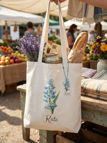 1 pieza Regalos de flores de cumpleaños personalizados, bolsas de lona personalizadas y llaveros a juego - Perfecto para su cumpleaños, su madre, su mejor amiga o cualquier madre - Ideas de regalo lindas y creativas. - Multicolor - Ver 3