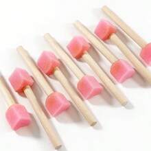 12 Peças Pincéis de Esponja em Forma de Coração na Cor Rosa, Adequados para Criação Artística e Projetos de Pintura, Podem Ser Usados para Grafite e Pintura, Borracha Durável - Multicolorido - Visão 3
