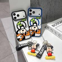 This Disney Mickey Mouse Pattern Lanyard Phone Case Features A Strong Magnetic Closure And Full Coverage Of Acrylic And TPU Material. It's Shockproof, Lightweight, And Suitable For IPhone17/16/11/13/15/15 Plus/15 Pro/15 Pro Max/12/14 Pro Max/11 Pro Max/12 Pro/12 Pro Max/13. It's A Popular Birthday Gift, Business Gift, Durable, Stain-Resistant, And Fingerprint-Resistant New Phone Case For Men And Women. It Also Includes A Mickey Mouse Phone Case And Mickey Mouse Doll Bracelet. Compatible With SamsungGalaxy S20, S21, S22, S23, And S24 Series. It's The Perfect Gift For Friends And Family. This Stylish Phone Case Is Fun, Lightweight, And Durable. IPhone17 Pro Max Phone Case, Minnie Phone Case. - Hồng - Xem 2