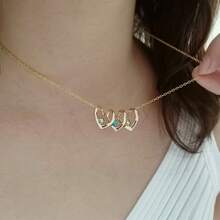 1 chiếc vòng cổ tên đá sinh nhật khắc theo yêu cầu, vòng cổ tên tùy chỉnh, vòng cổ đá sinh nhật hình trái tim, trang sức gia đình, quà tặng cho mẹ nhân Ngày của Mẹ, có thể tùy chỉnh 1-3 tên, trang sức mùa hè, quà tặng tùy chỉnh, vòng cổ nữ, trang sức nữ, quà tặng tùy chỉnh cá nhân hóa - Nhiều màu - Xem 4