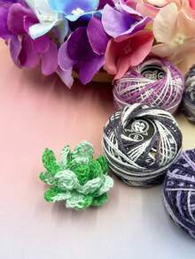Soft Dual-Color Lace Yarn Combination, 12/16 Rolls Per 25 Meters, Random Mixed Color Crochet Thread, DIY Handmade Yarn, Suitable For Weaving, Lace Making, Mini Dolls, Lace Trim, Handmade Jewelry Making - Two-tone Lace Thread - View 7