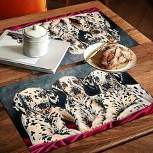 1pc Spotted Dog Pattern Absorbent Dish Drying Mat, Home Decor, Suitable For Espresso Machine, Sink, Faucet, Bathroom, Kitchen Accessories - Multicolor - View 9