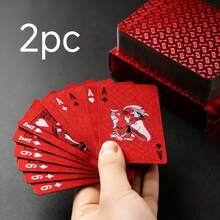 1 Deck Red Plaid Rose PVC Playing Cards - Durable High-Quality Plastic Cards Suitable For Halloween, Christmas, New Year, Chinese New Year, Oktoberfest - General Card Games - Multicolor - View 11