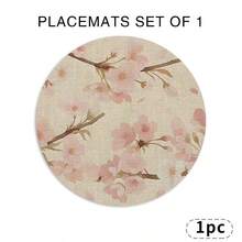 A Round Pattern With Plum Blossoms, Flowers And Green Leaves, Suitable For Spring, Summer, Autumn And Winter Seasons - Multicolor - View 23