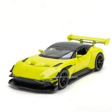 1:32 Valkyrie Vulcan aleación coche deportivo modelo de juguete Diecast puerta de Metal abierta sonido luz tirar hacia atrás coche en miniatura niño regalo de Navidad - Valkiria Negra - Ver 16