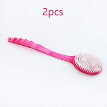 Cepillo de baño de mango largo, cepillo de cerdas suaves para la espalda, herramienta de limpieza para el baño y la ducha del hogar, unisex - multicolor - Ver 17