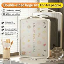 1PC Double-Sided Stainless Steel And PP Food Thawing Board, Cute Cutting Boards For Kitchen, Stainless Steel For Raw Food /PP Printed Surface For Processed Food, Dishwasher, Chopping, Multiple Sizes Available - Multicolor - View 6