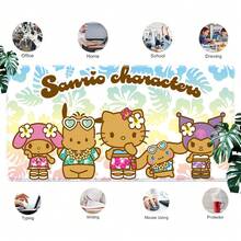 SANRIO 1 tấm lót đế cao su chống trượt hình "Mèo Đen" - Có thể giặt, trang trí bàn làm việc. Thích hợp cho văn phòng, trường học và trang trí nhà cửa; có thể dùng làm tấm lót bàn. Một món quà lý tưởng cho người hâm mộ và bạn bè - Một phụ kiện bàn làm việc dễ thương. - Nhiều màu 9 - Xem 4