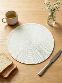 1/2/4/6pcs PP Placemats, Waterproof Non-Slip Dining Table Mats, Heat & Scratch Resistant Kitchen Tabletop Protectors, Reusable & Easy To Clean Everyday Home Decor Coasters - Silver - View 9