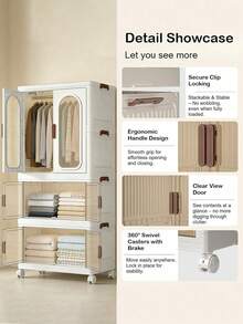 Large Stackable Storage Box With Lid - White - View 5