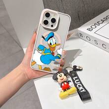 This Disney Mickey Mouse Pattern Lanyard Phone Case Features A Strong Magnetic Closure And Full Coverage Of Acrylic And TPU Material. It's Shockproof, Lightweight, And Suitable For IPhone17/16/11/13/15/15 Plus/15 Pro/15 Pro Max/12/14 Pro Max/11 Pro Max/12 Pro/12 Pro Max/13. It's A Popular Birthday Gift, Business Gift, Durable, Stain-Resistant, And Fingerprint-Resistant New Phone Case For Men And Women. It Also Includes A Mickey Mouse Phone Case And Mickey Mouse Doll Bracelet. Compatible With SamsungGalaxy S20, S21, S22, S23, And S24 Series. It's The Perfect Gift For Friends And Family. This Stylish Phone Case Is Fun, Lightweight, And Durable. IPhone17 Pro Max Phone Case, Minnie Phone Case. - Trong sáng - Xem 7