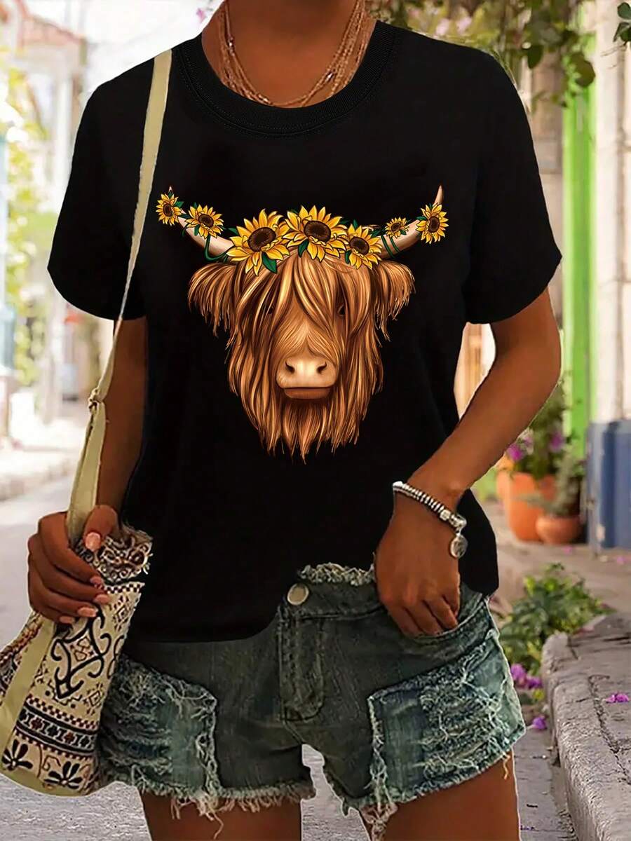 Women T-Shirts - Black - View 1
