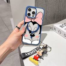 This Disney Mickey Mouse Pattern Lanyard Phone Case Features A Strong Magnetic Closure And Full Coverage Of Acrylic And TPU Material. It's Shockproof, Lightweight, And Suitable For IPhone17/16/11/13/15/15 Plus/15 Pro/15 Pro Max/12/14 Pro Max/11 Pro Max/12 Pro/12 Pro Max/13. It's A Popular Birthday Gift, Business Gift, Durable, Stain-Resistant, And Fingerprint-Resistant New Phone Case For Men And Women. It Also Includes A Mickey Mouse Phone Case And Mickey Mouse Doll Bracelet. Compatible With SamsungGalaxy S20, S21, S22, S23, And S24 Series. It's The Perfect Gift For Friends And Family. This Stylish Phone Case Is Fun, Lightweight, And Durable. IPhone17 Pro Max Phone Case, Minnie Phone Case. - 粉色 - 查看 6