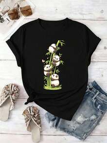 Women T-Shirts - Black - View 2