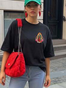 Women T-Shirts - Black - View 2