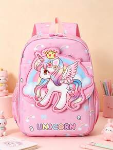 Mochila mini estilo de dibujos animados lindos, mochila con diseño de unicornio lindo, mochila de colores arcoíris, mochila de dibujos animados lindos, mochila - Multicolor - Ver 4