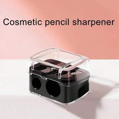 1/2/4pcs Multi-Color Makeup Pencil Sharpener, Suitable For Eyebrow, Eyeliner, Lip Liner, Lipstick And Other Cosmetics, Double Hole Sharpener With Dust Cover, Suitable For School, Home And Office
