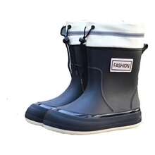 Botas de lluvia cortas y elegantes para mujer con abertura impermeable ajustable, calzado impermeable para jardinería, fabricadas en plástico PVC impermeable de alta calidad, ideales para trabajar al aire libre, jardinería o cualquier actividad en días lluviosos. - Negro- - Ver 3