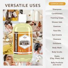 Cocamidopropyl Betaine (8oz) Natural Surfactant | Premium Coco Betaine Liquid, Cosmetic Grade, Gentle On Skin | Suitable For Facial Cleansers, Shampoos, Body Washes, Bubble Baths, Soap | 8 OUNCES - White - View 2