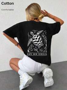 Women T-Shirts - Black - View 6