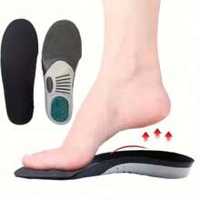 Motion Shoe Insole Shock-Absorbing Arch-Supporting Insole, Soft Cushioning Arch And Heel That Doesn't Come Off, - Black - View 7