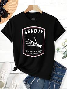 Send It No Victory Without Sacrifice T-Shirt - Black - View 2