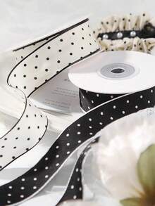 1pc/3pcs/6pcs 4cm Double-Sided Satin Ribbon, Gift Box Packaging Decorative Ribbon, Clothing Accessories, Wedding Decoration Ribbon, Birthday Holiday Rose Flower DIY Handmade Ribbon (1m/Roll) - View 6