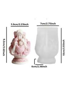 1 khuôn nến hình mẹ bế con, ấm áp, dễ tháo khuôn, dùng cho nến thơm, trang trí bằng thạch cao, quà tặng Ngày của Mẹ, sinh nhật, tiệc mừng em bé. - A - Xem 8