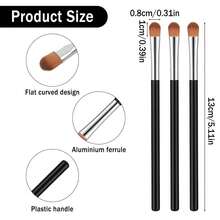 12 Pcs Concealer Brush, Eyeshadow Brush Flat Concealer Brushes Small Eyeshadow Brushes Makeup Applicator Brow Tools Shadows Blending Eye Applicator Smudge - 1 - 查看 4