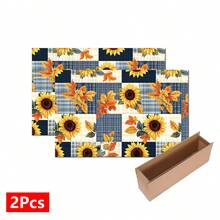 1pc Farmhouse Style Sunflower Pattern Absorbent Dish Drying Mat, Espresso Machine Countertop Absorbent Mat, Sink Drain Mat, Soft Faucet Absorbent Mat, Sink Cup Mat, Kitchen & Bathroom Accessories - Multicolor - View 12