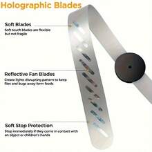 Telescopic Fly Repellent Fan, Portable Battery Powered Desktop Insect Repellent Fan With Reflective Blades, Suitable For Indoor/Outdoor Dining, BBQ, Picnic And Kitchen - Multicolor - View 9