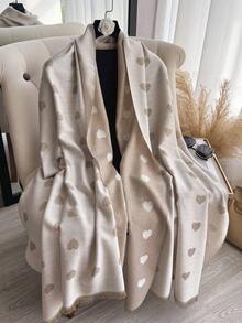 1 chiếc khăn choàng cổ họa tiết trái tim thanh lịch, chất liệu jacquard, chỉ vàng, đa năng, thích hợp dùng trong phòng điều hòa, phù hợp với trang phục mùa xuân/thu và mặc hàng ngày. - Nhiều màu - Xem 12