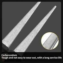2-In-1 Sharpening Stone, Electroplated Diamond Sharpener, Suitable For Various Gardening Tools - Double-Sided Design, Flat And Curved Surfaces, Flat File, Non-Slip Handle, Convenient Sharpening Rod. Diamond Semi-Circle File, Black And White Handle. - Multicolor - View 5