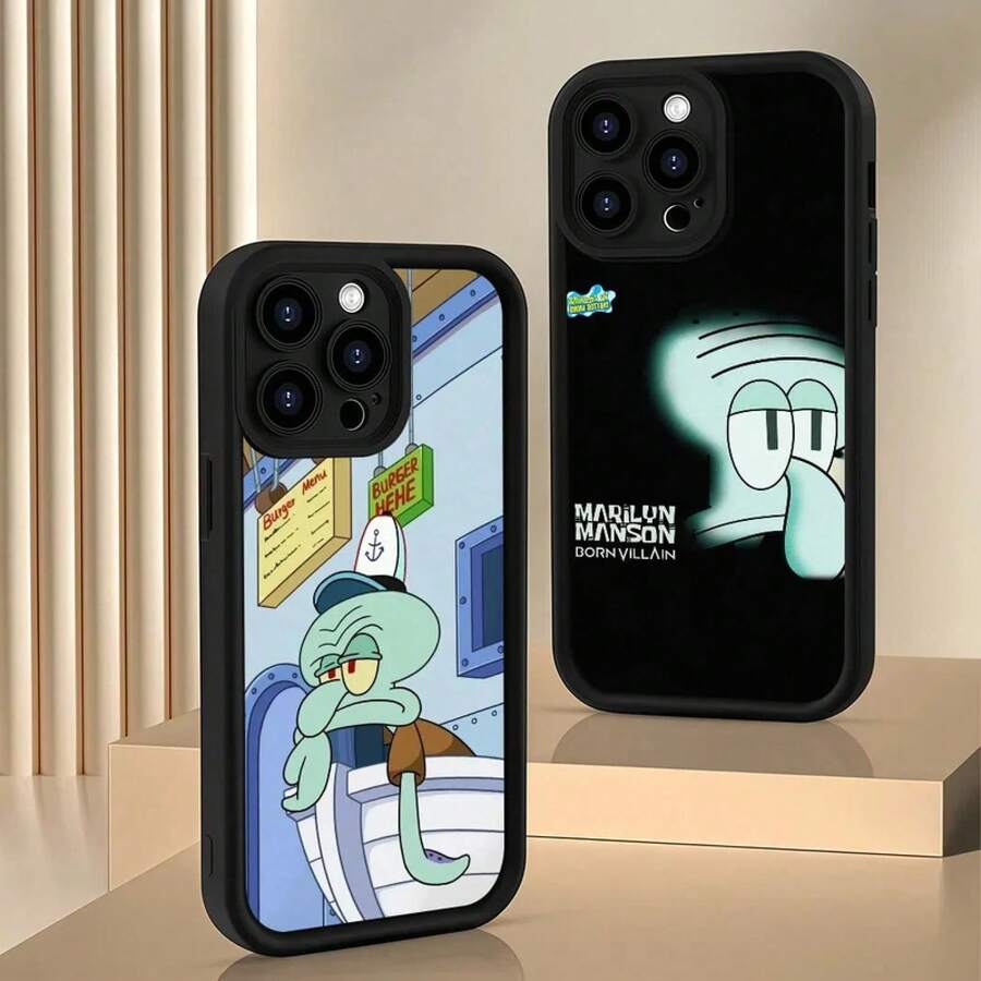 SpongeBob SquarePants Funda Divertida S-Squidward para 12111314151617MaxProPlusArMn, Antigolpes, Antideslizante, de Silicona Suave 17Air - 4 - Ver 1